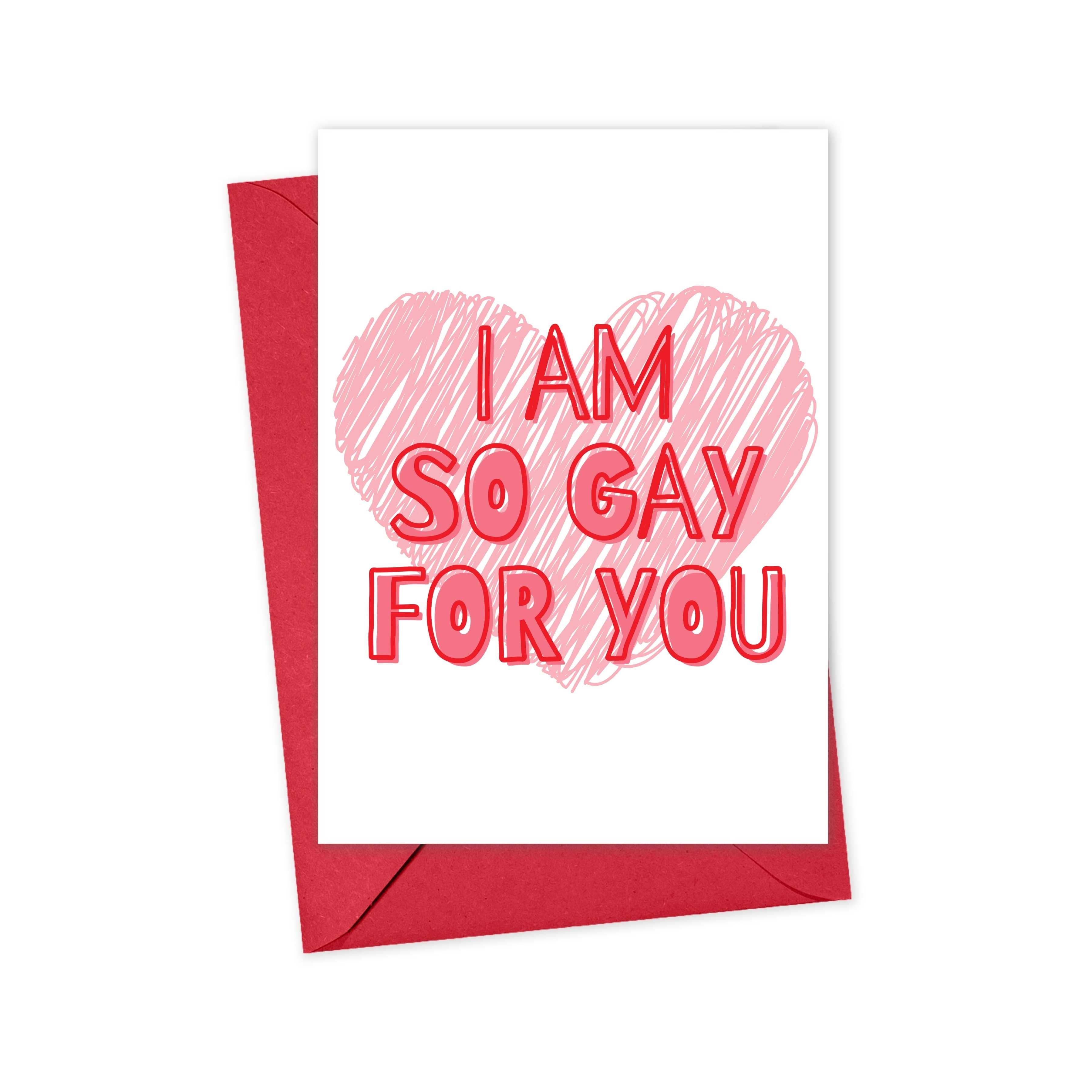 Gay Valentines Day Card Lgbtq Valentine Card Anniversary